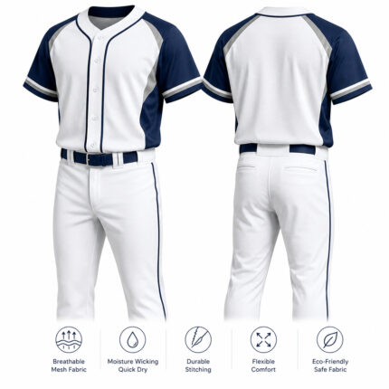 Wholesale Custom Baseball and Softball Uniform Sets for Clubs and Youth Teams Breathable Jerseys and Pants Made in China