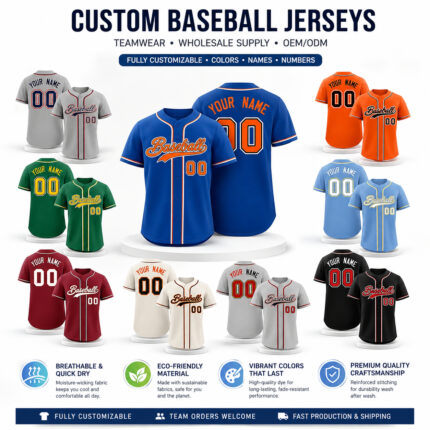 Wholesale Custom Baseball and Softball Uniform Sets for Clubs and Youth Teams Breathable Jerseys and Pants Made in China