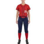 Classic Design Women Softball Uniform Breathable Polyester Comfortable Stretch Fabric Durable Jersey and Pants for Team Sports