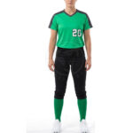Stylish Women's Softball Uniform Set Polyester Breathable Quick-Dry Fabric Lightweight Jersey Pants for Training