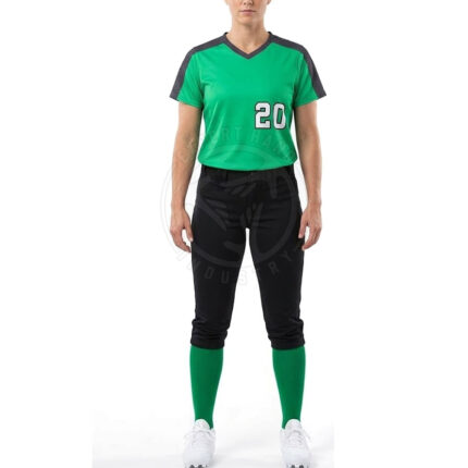 Stylish Women's Softball Uniform Set Polyester Breathable Quick-Dry Fabric Lightweight Jersey Pants for Training