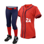 Classic Design Women Softball Uniform Breathable Polyester Comfortable Stretch Fabric Durable Jersey and Pants for Team Sports